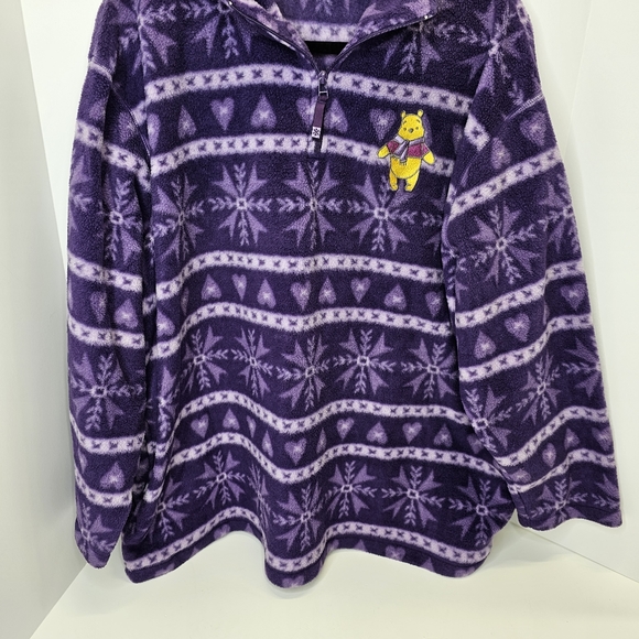 Disney Vintage 2X Pooh Jerry Leigh Purple Zip Winter Winnie The Pooh Pullover - Picture 7 of 16